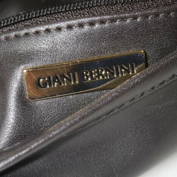 Giani Bernini Brown Leather Gold Buckle purse Bag - Picture 8 of 8